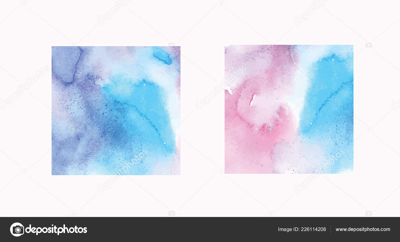 wallpapers Vetor Fundo Aquarela Rosa E Azul depositphotos