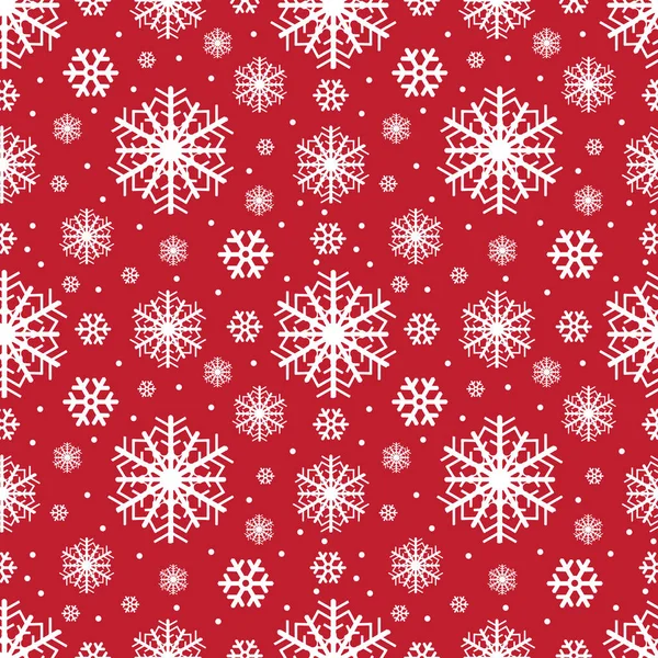 Flocons de neige motif d'hiver sans couture, fond de Noël. illustration vectorielle — Image vectorielle