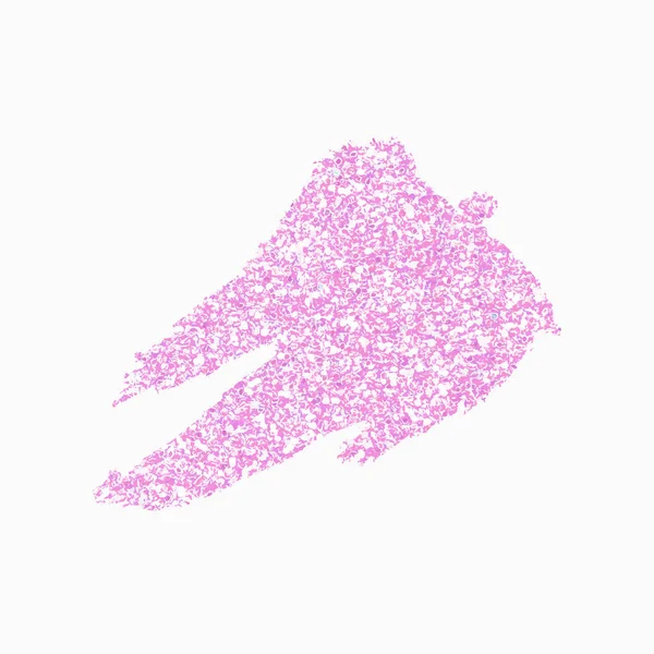 Pinkfarbener Lippenstift-Glanz auf weißem Hintergrund. Glitzerfarbe gestrichen. abstrakte glänzende Diamant-Vorlage für süße Prinzessin. Vektorillustration — Stockvektor