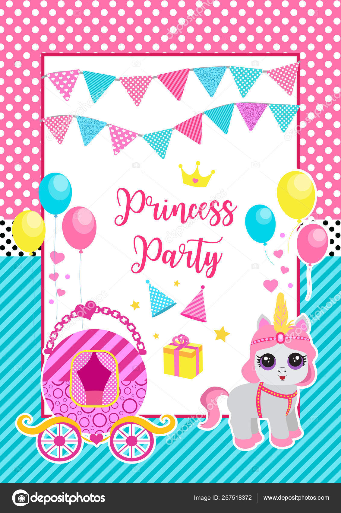 Happy Birthday Greeting Or Invitation Card For A Little Princess In Lol Doll Surprise Style Template For Your Design Pet Pony And Accessories Vector Illustration Stock Vector C Sonya92
