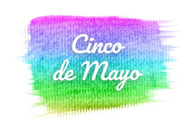 Abstract watercolor background image with a liquid splatter of aquarelle paint. Rainbow tones. Cinco de mayo