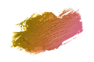 Smear ve ruj veya akrilik boya beyaz izole doku