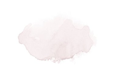 Beyaz üzerine izole edilmiş, sıvı bir kova boyası ile soyut suluboya arka plan görüntüsü. Koyu kırmızı tonları