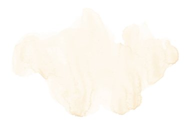 Beyaz üzerine izole edilmiş, sıvı bir kova boyası ile soyut suluboya arka plan görüntüsü. Açık turuncu tonları