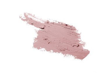 Smear ve ruj veya akrilik boya beyaz arka plan üzerinde izole doku. Koyu kırmızı renk