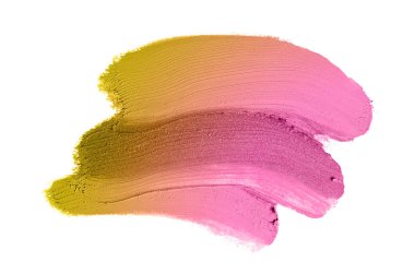 Smear ve ruj veya akrilik boya beyaz izole doku