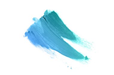 Smear ve ruj veya akrilik boya beyaz izole doku