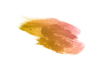 Smear ve ruj veya akrilik boya beyaz izole doku