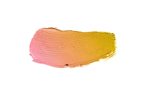 Mancha y textura de lápiz labial o pintura acrílica aislada en blanco —  Fotos de Stock
