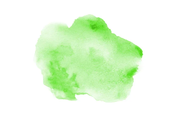 Absztrakt akvarell háttérkép egy folyékony fröccs a Aquarelle festék, elszigetelt fehér. Zöld színárnyalatok — Stock Fotó