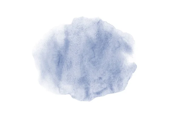 Абстрактное акварельное фоновое изображение с жидкими брызгами акварельной краски, выделенной на белом. Темно-синие тона — стоковое фото