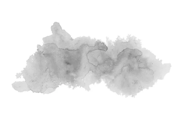 Absztrakt akvarell háttérkép egy folyékony fröccs a Aquarelle festék, elszigetelt fehér. Fekete-fehér tónusok — Stock Fotó