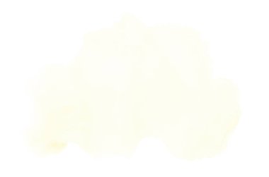 Beyaz üzerine izole edilmiş, sıvı bir kova boyası ile soyut suluboya arka plan görüntüsü. Sarı tonları