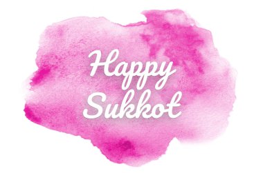 Kova boyası sıvı bir sıçrama ile soyut suluboya arka plan görüntüsü. Pembe tonları. Mutlu Sukkot