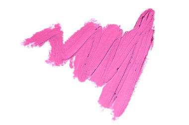 Smear ve ruj veya akrilik boya beyaz izole doku