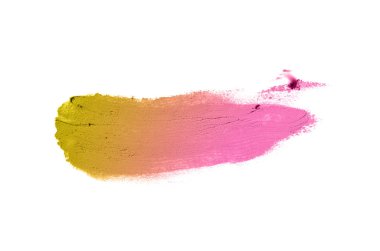 Smear ve ruj veya akrilik boya beyaz izole doku