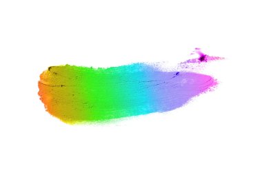 Smear ve ruj veya akrilik boya beyaz izole doku