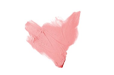 Smear ve ruj veya akrilik boya beyaz izole doku