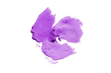 Smear ve ruj veya akrilik boya beyaz izole doku