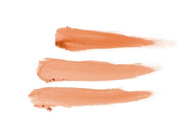 Smear ve ruj veya akrilik boya beyaz izole doku