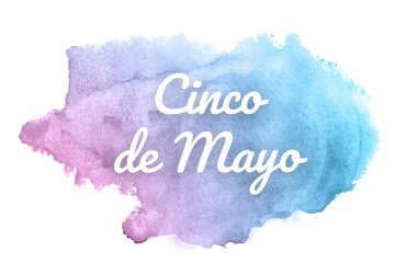 Kova boyası sıvı bir sıçrama ile soyut suluboya arka plan görüntüsü. Pembe ve mavi pastel tonları. Cinco de mayonez