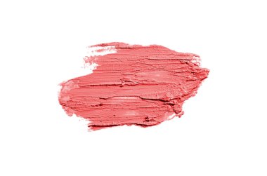 Smear ve ruj veya akrilik boya beyaz izole doku