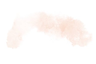 Beyaz üzerine izole edilmiş, sıvı bir kova boyası ile soyut suluboya arka plan görüntüsü. Turuncu tonları