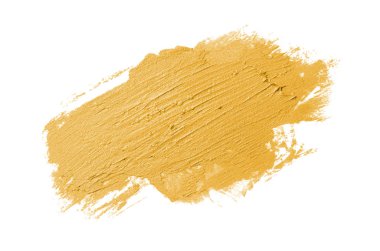 Smear ve ruj veya akrilik boya beyaz arka plan üzerinde izole doku. Bej renk