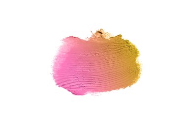 Smear ve ruj veya akrilik boya beyaz izole doku