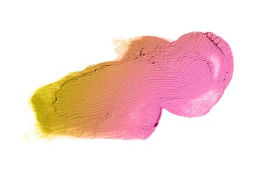 Smear ve ruj veya akrilik boya beyaz izole doku