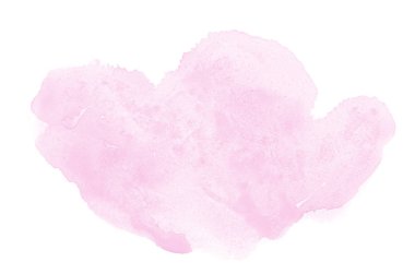 Beyaz üzerine izole edilmiş, sıvı bir kova boyası ile soyut suluboya arka plan görüntüsü. Pembe tonları