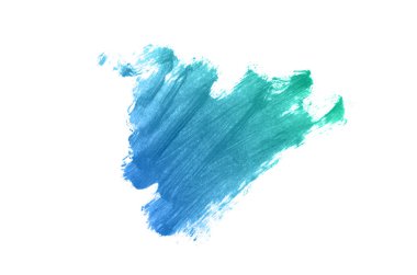 Smear ve ruj veya akrilik boya beyaz izole doku