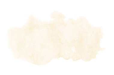 Beyaz üzerine izole edilmiş, sıvı bir kova boyası ile soyut suluboya arka plan görüntüsü. Açık turuncu tonları