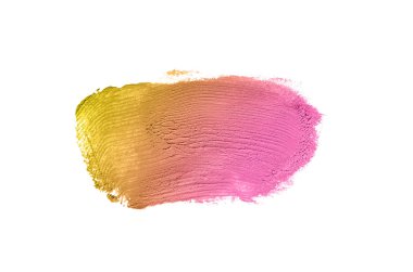 Smear ve ruj veya akrilik boya beyaz izole doku