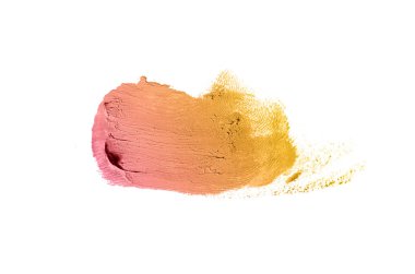 Smear ve ruj veya akrilik boya beyaz izole doku