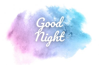 Kova boyası sıvı bir sıçrama ile soyut suluboya arka plan görüntüsü. Pembe ve mavi pastel tonları. İyi geceler