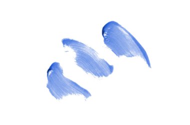 Smear ve ruj veya akrilik boya beyaz izole doku