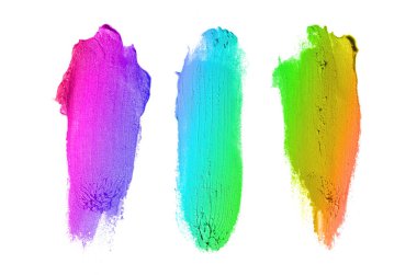 Smear ve ruj veya akrilik boya beyaz izole doku