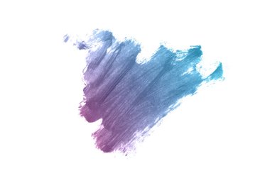 Smear ve ruj veya akrilik boya beyaz izole doku