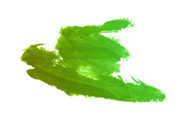 Smear ve ruj veya akrilik boya beyaz izole doku