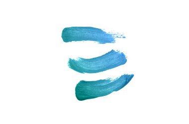 Smear ve ruj veya akrilik boya beyaz izole doku