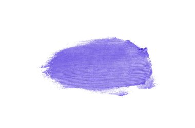 Yayma ve doku ruj veya akrilik boya beyaz arka plan üzerinde izole. Kontur lipgloss ya da sıvı oje renk örneği leke örneği. Güzellik kozmetik tasarım için öğe. Menekşe rengi