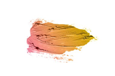 Smear ve ruj veya akrilik boya beyaz izole doku