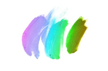 Smear ve ruj veya akrilik boya beyaz izole doku