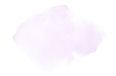 Beyaz üzerine izole edilmiş, sıvı bir kova boyası ile soyut suluboya arka plan görüntüsü. Mor tonları