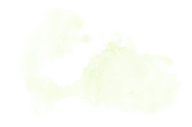 Beyaz üzerine izole edilmiş, sıvı bir kova boyası ile soyut suluboya arka plan görüntüsü. Yeşil tonları