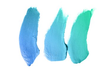 Smear ve ruj veya akrilik boya beyaz izole doku