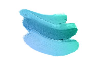 Smear ve ruj veya akrilik boya beyaz izole doku