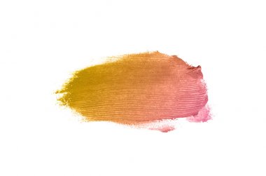 Smear ve ruj veya akrilik boya beyaz izole doku