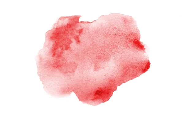 Aquarelle boya, üzerinde beyaz izole bir sıvı sıçrama ile suluboya arka plan görüntüsü. Kırmızı tonları — Stok fotoğraf